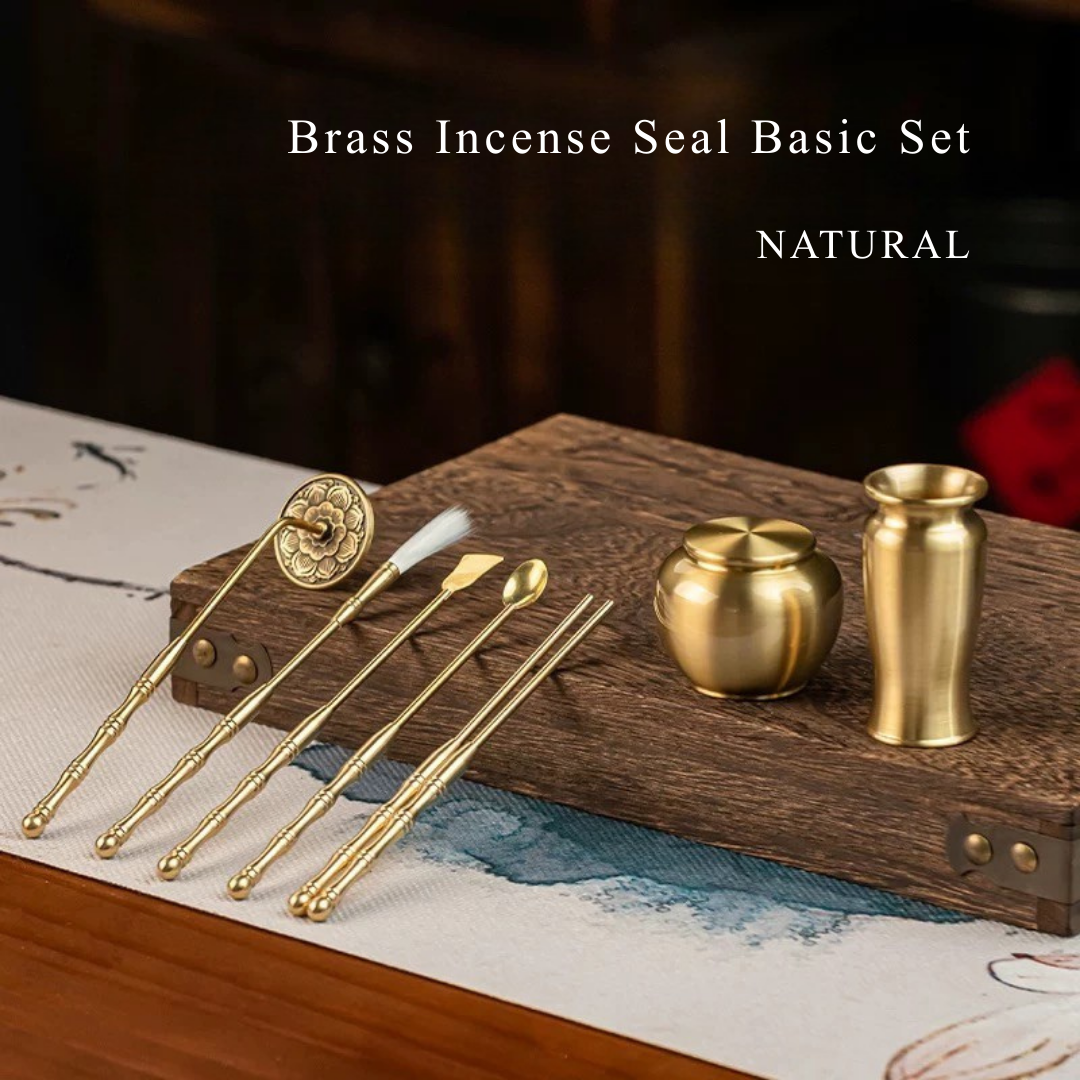 Brass Incense Seal Basic Set – Seal Molds & Powder Tool Kit for Kōdō Practice