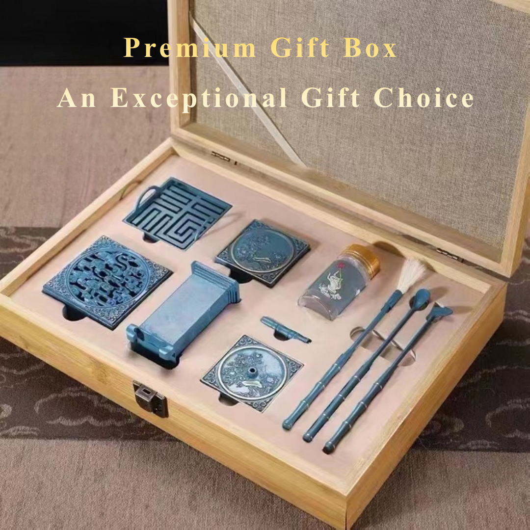 「Cloud Brocade」Blue-Enamel Brass Incense Tool Set