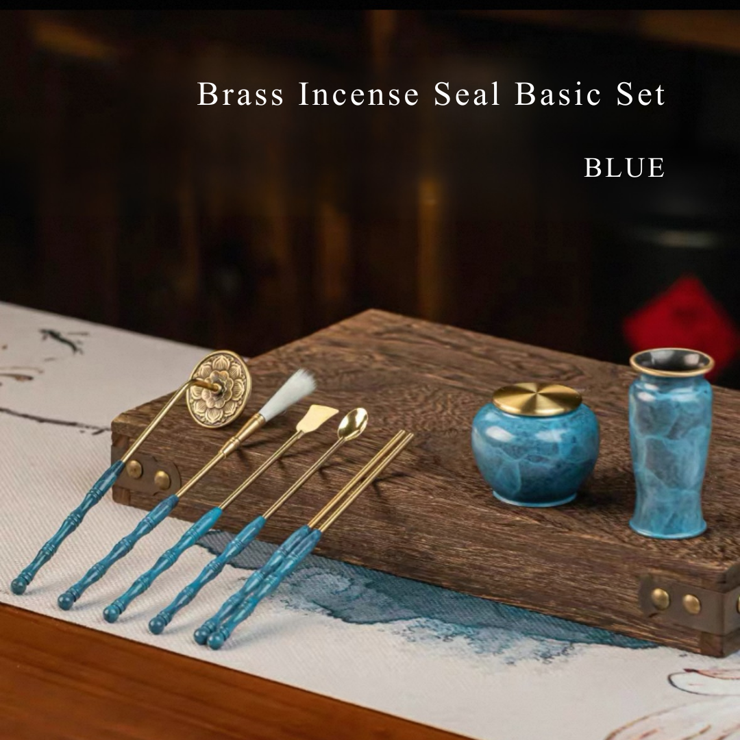 Brass Incense Seal Basic Set – Seal Molds & Powder Tool Kit for Kōdō Practice