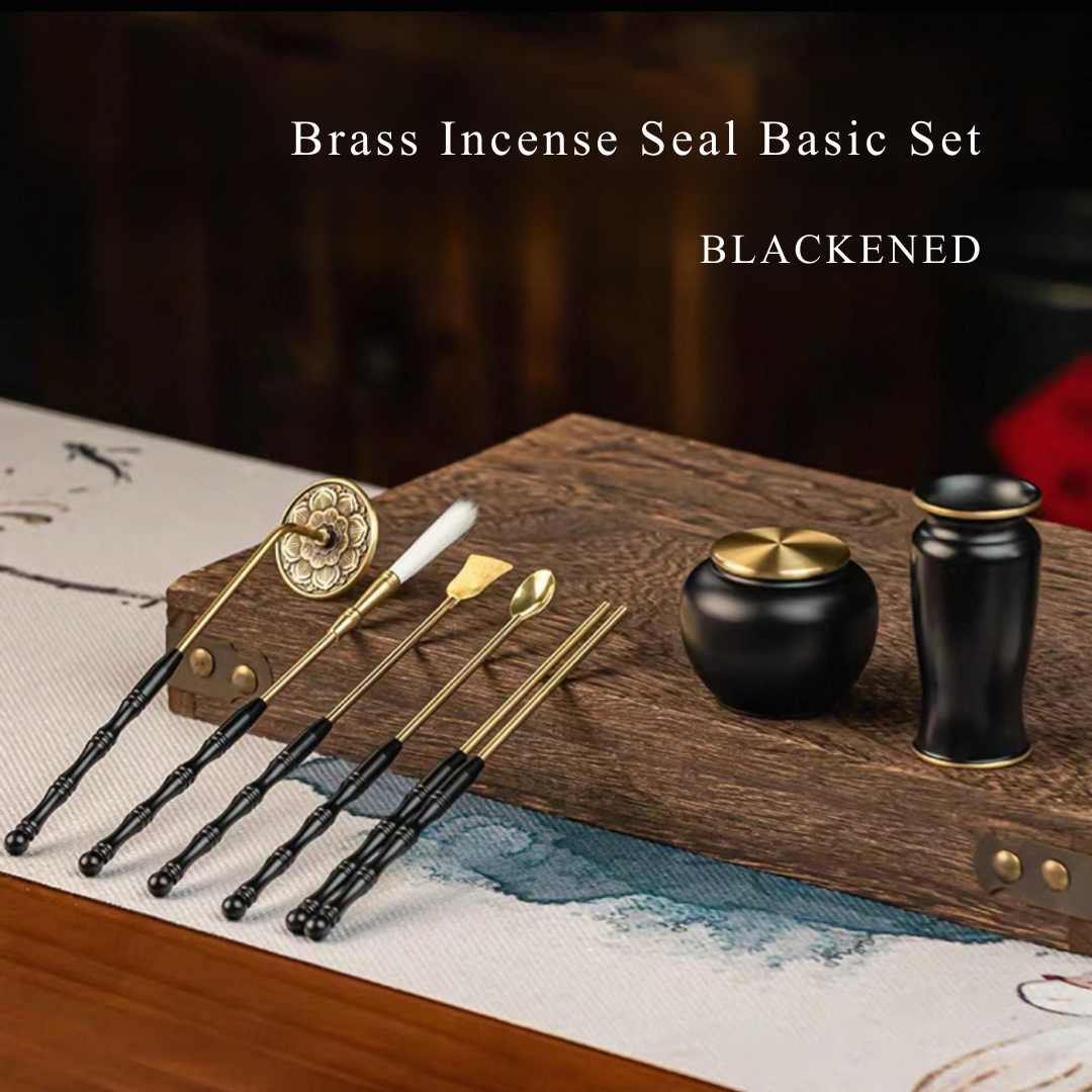 Brass Incense Seal Basic Set – Seal Molds & Powder Tool Kit for Kōdō Practice