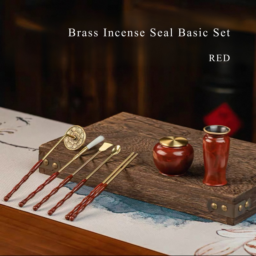 Brass Incense Seal Basic Set – Seal Molds & Powder Tool Kit for Kōdō Practice