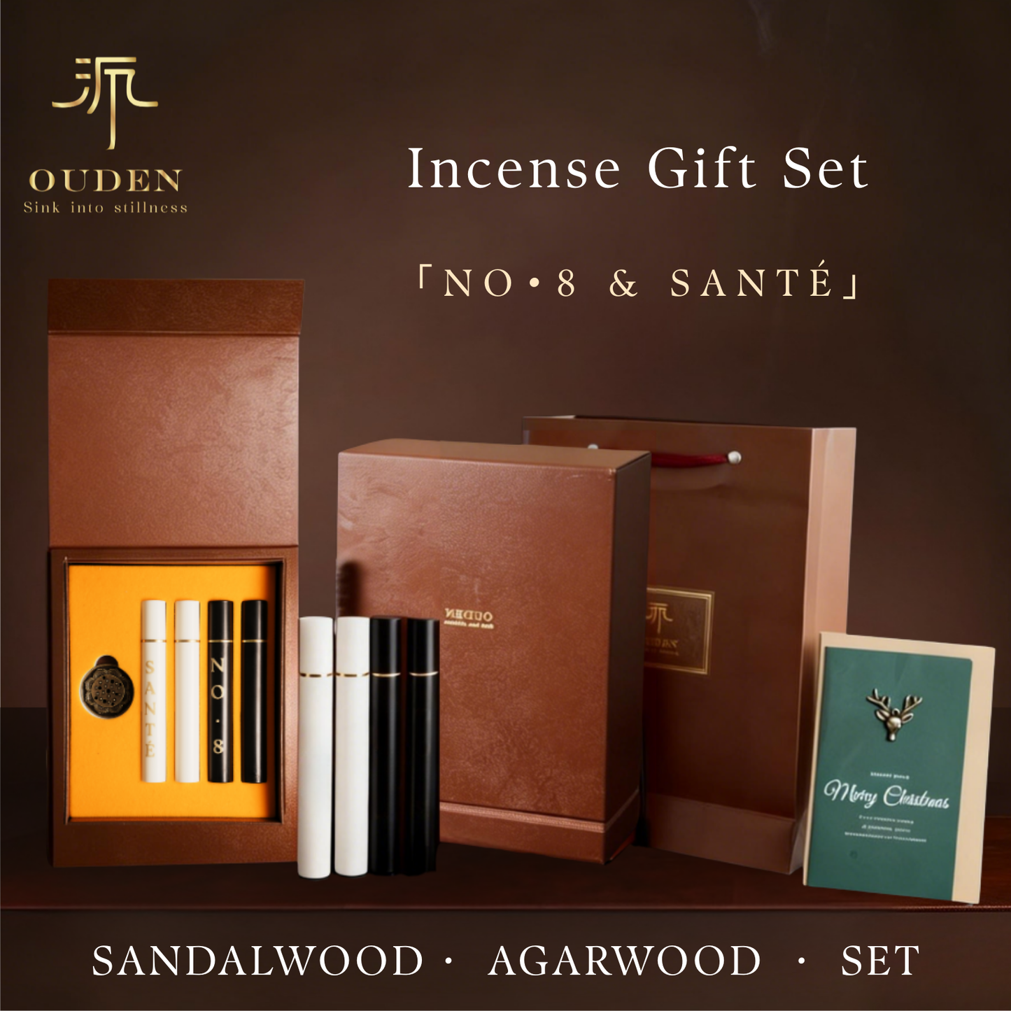 Sandalwood at Dawn, Agarwood at Dusk ——「 No. 8 & SANTÉ 」Incense Set