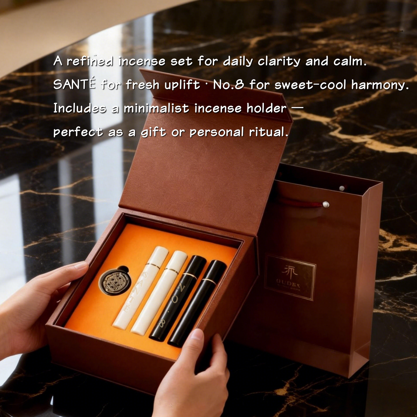 Sandalwood at Dawn, Agarwood at Dusk ——「 No. 8 & SANTÉ 」Incense Set