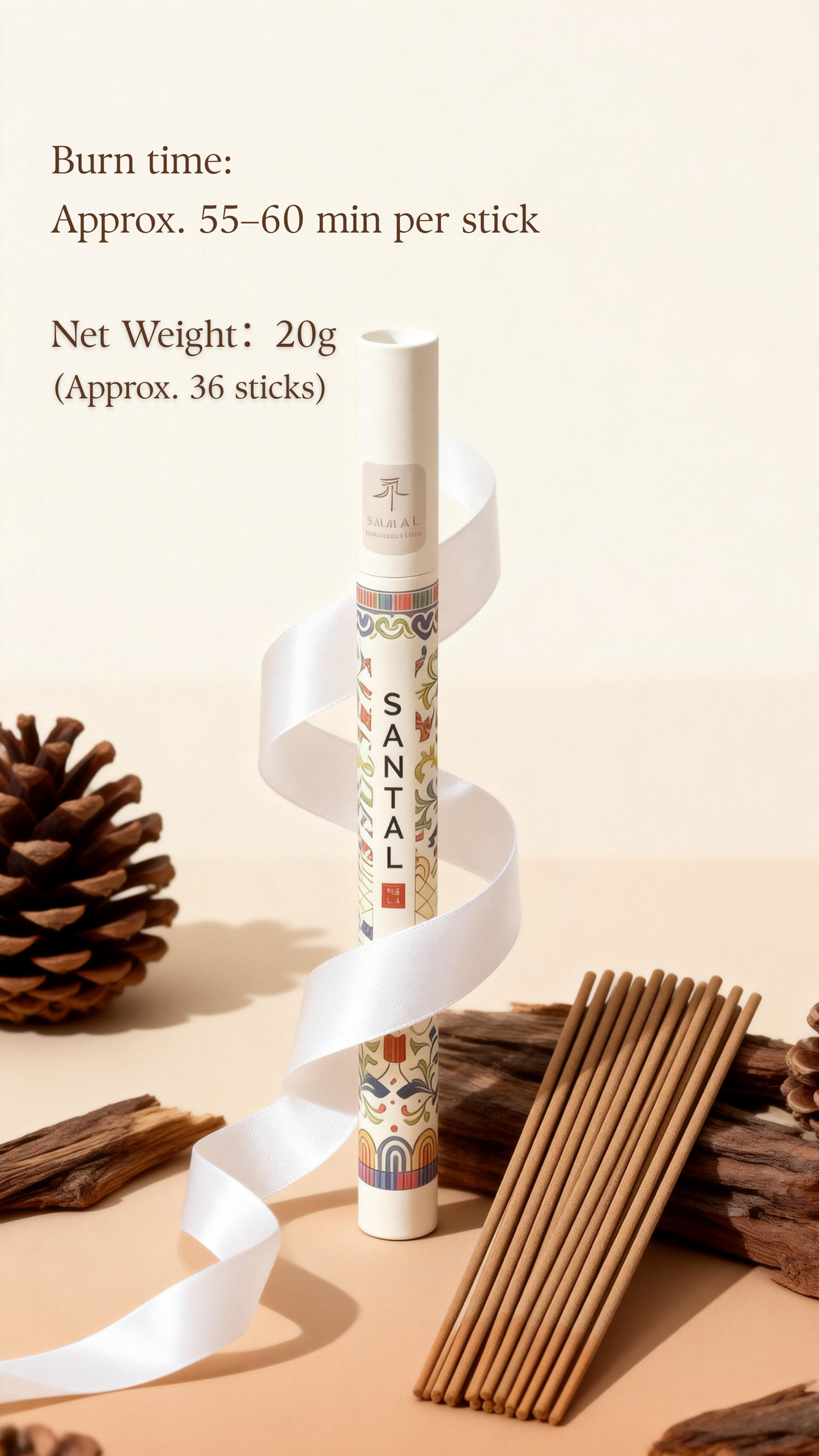 「 SANTAL 」Indian Sandalwood Incense Sticks