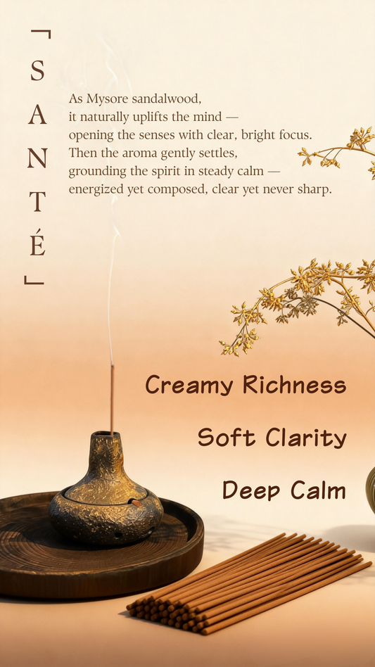 「 SANTÉ 」Mysore Sandalwood Incense Sticks